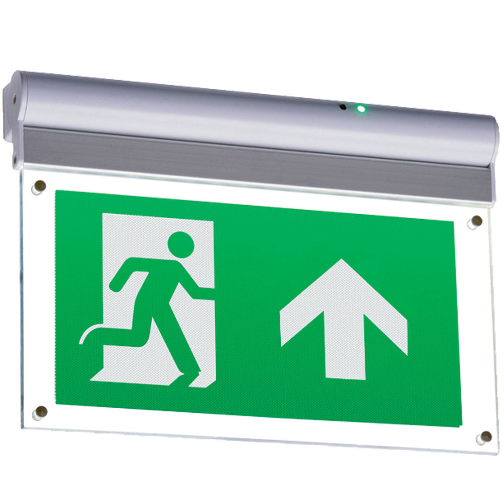 4 Watt LED Emergency Wall/Ceiling Illuminated Exit Sign (Running Man Through Door - ISO 7010)