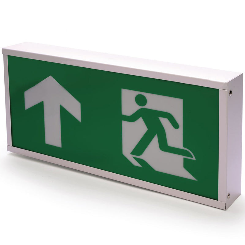 LED Emergency Illuminated Exit Sign Box (ISO 7010 - Running Man Through Door)