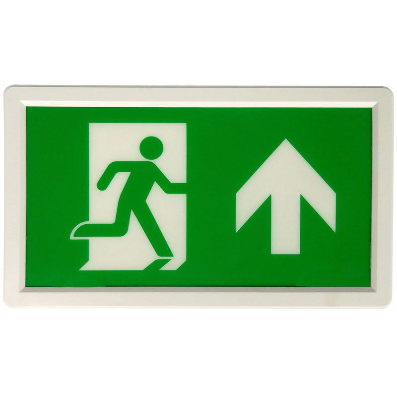 LED Emergency Slimline Illuminated Exit Sign Box (ISO 7010 Legend) - Lithium Battery