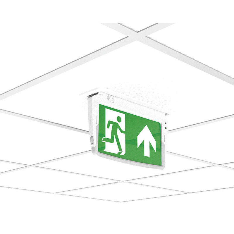 LED Emergency Illuminated Exit Sign - Self Test (5 Mounting Options)