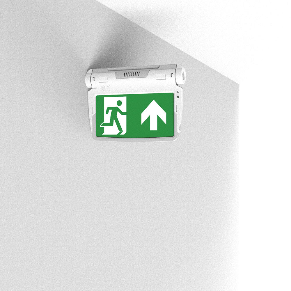 LED Emergency Illuminated Exit Sign - Self Test (5 Mounting Options ...