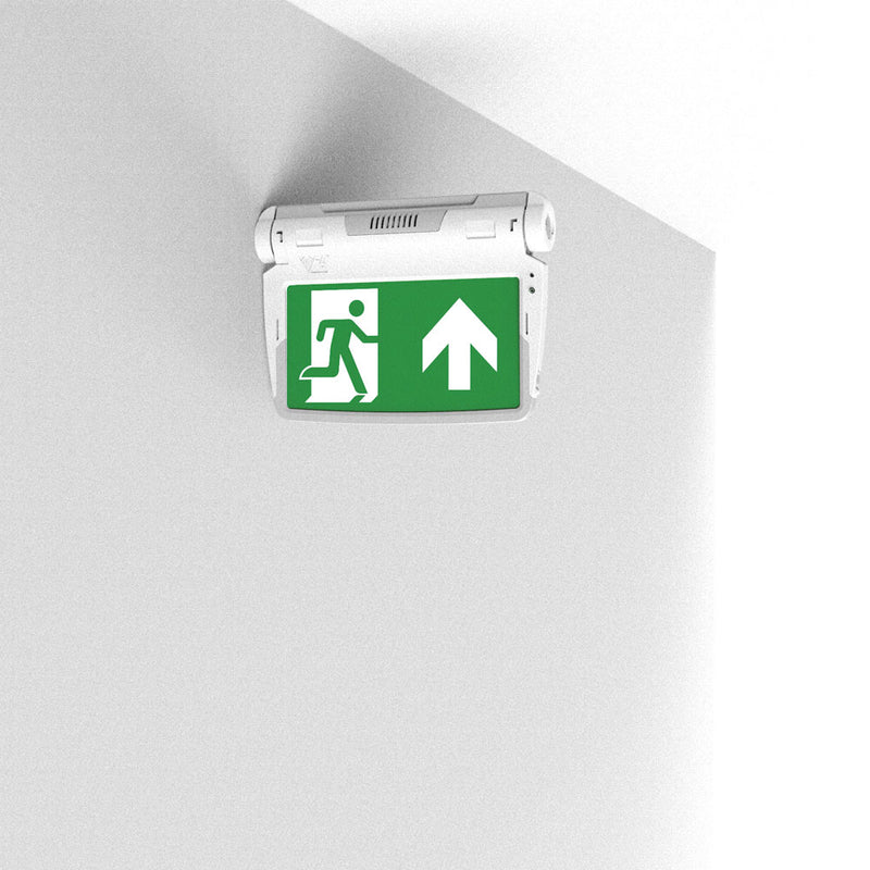 LED Emergency Illuminated Exit Sign - Self Test (5 Mounting Options)