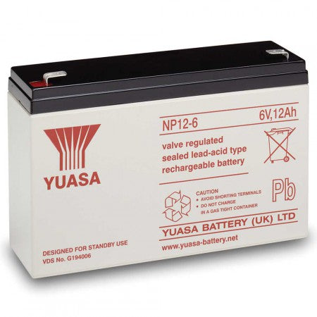 Yuasa NP12-6 Battery (6V 12Ah)
